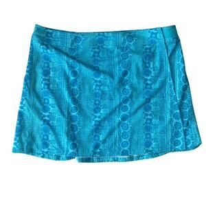 RipSkirt Hawaii Teal Floral Pattern Length 1 - Size Large